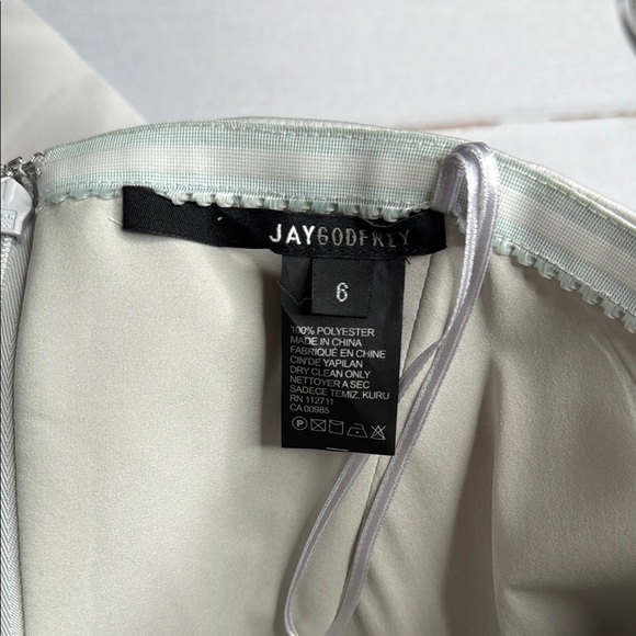 Jay Godfrey Darcy Silver Strapless Gown Size 6 - Picture 9 of 9